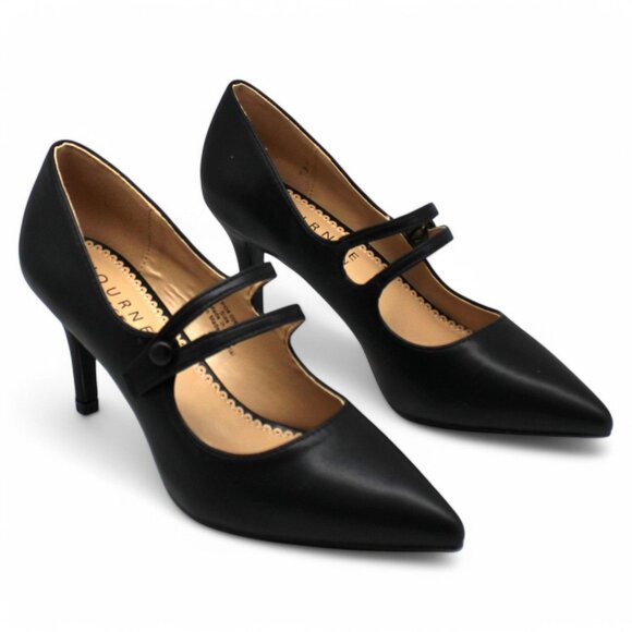 Journee Collection Women's Sidney Mary Jane Pumps - Black - Picture 1 of 8